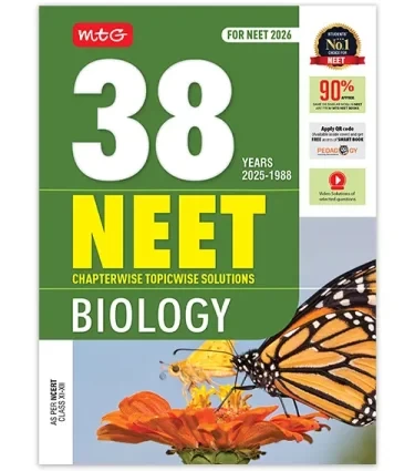 38 Years NEET Biology PYP with Chapterwise Topicwise Solutions for NEET 2026 Exam – Get Free access of Smart Book and Video Solutions (Based on Latest Syllabus)