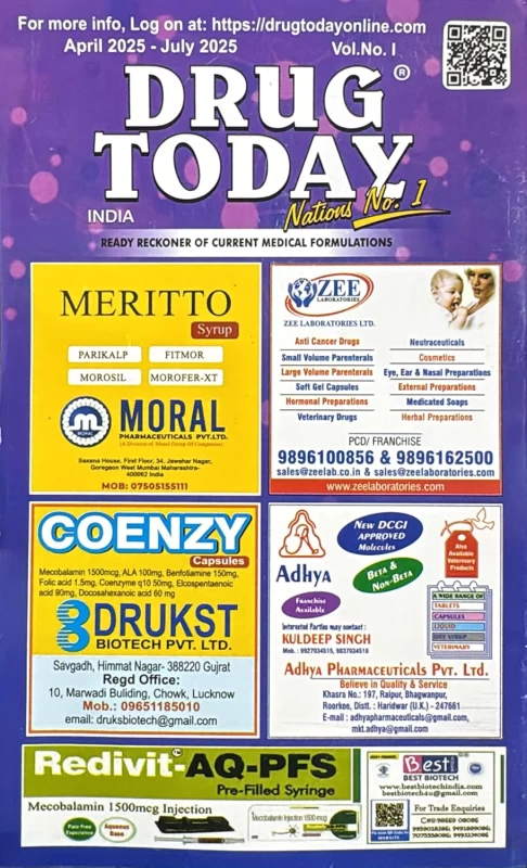 Drug Today (Vol I & Vol II) – Latest Edition – Drug Today India