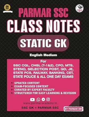 Parmar SSC Class Notes Static GK
