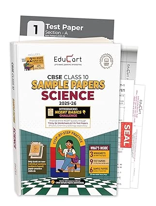 Educart CBSE Class 10 Sample Papers Science 2025-26 | New Pattern Practice Papers with Competency-Based Questions by Agrawal Group