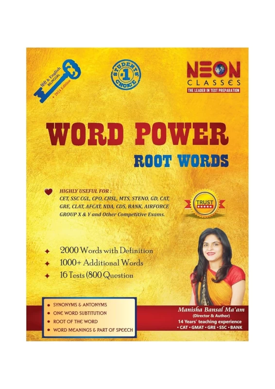 Word Power Root Words by Manisha Bansal | Neon Classes | Comprehensive Vocabulary Guide for Competitive Exams