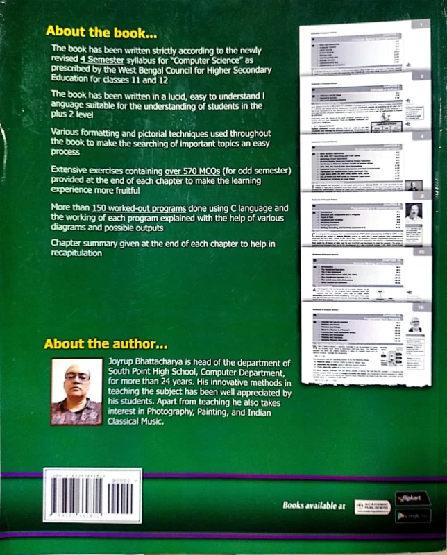 Rudiments of Computer Science for Class 11 (Semester 1) – 4th Edition By J. Bhattacharyya | 570+ MCQs | Academic Publishers