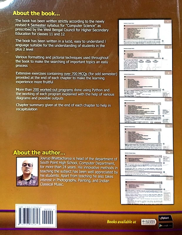 Rudiments of Computer Science for Class 12 (Semester 3) – 4th Edition | 700+ MCQs By J. Bhattacharyya (Academic Publishers)